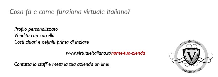come funziona virtuale italiano, uno spazio web per le aziende, per venfere, per farsi trovare